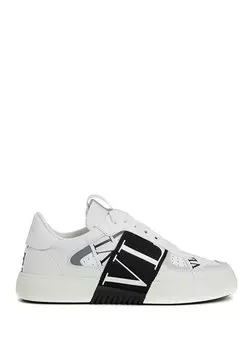 Черно-белые женские кожаные кроссовки vltn Valentino Garavani