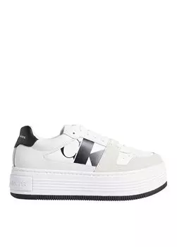 Черно-белые женские кожаные кроссовки YW0YW0130801W Calvin Klein, черно-белый