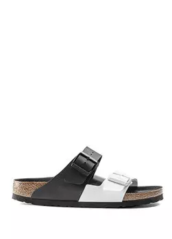 Черно-белые женские тапочки arizona split Birkenstock
