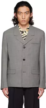 Черно-белый блейзер Rox Nanushka