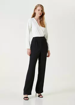 Черно-белый двубортный комбинезон Beymen