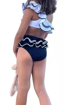 Черно-белый купальник Girls Selene NESSI BYRD