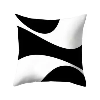 Черно-белый наволочка, чехол для подушки, диван-кровать, автомобильное кафе, офисное украшение-7 # Stuttg