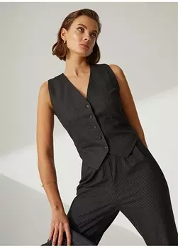 Черно-белый женский жилет Didem Soydan X Fabrika