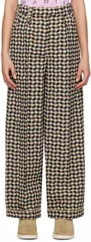 Черно-бежевые брюки строгого кроя Kenzo Paris