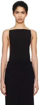 Черно-бежевый боди Illusion Courreges