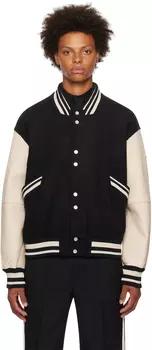 Черно-бежевый пышный бомбер C2H4