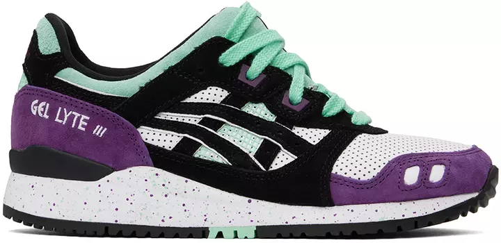 Черно-фиолетовые кроссовки Gel-Lyte III OG белые Asics