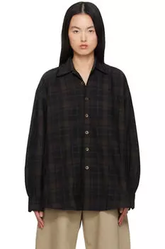 Черно-коричневая рубашка взаймы OUR LEGACY