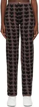 Черно-коричневые брюки с сердечками Gabe Gordon