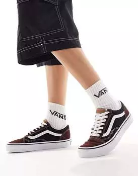 Черно-коричневые кроссовки Vans Old Skool