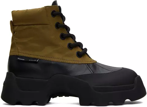 Черно-коричневые топающие ботинки Proenza Schouler