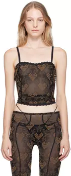 Черно-коричневый коричневый топ Scarlett Poster Girl