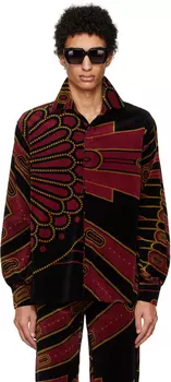 Черно-красная рубашка с принтом Красная TSAU