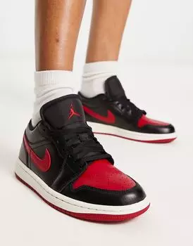Черно-красные кроссовки Nike Jordan Air 1 Low