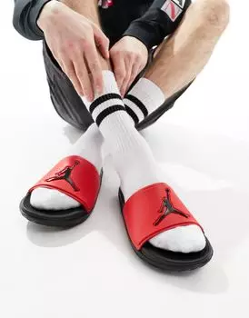 Черно-красные шлепанцы Jordan Jumpman