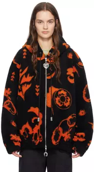 Черно-оранжевая толстовка большого размера Chopova Lowena