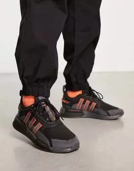 Черно-оранжевые кроссовки adidas Originals NMD_V3
