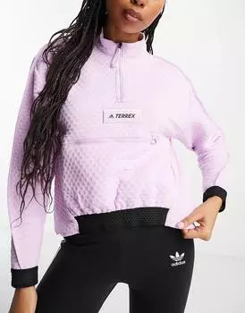 Черно-розовые вафельные спортивные штаны adidas Terrex Utilitas