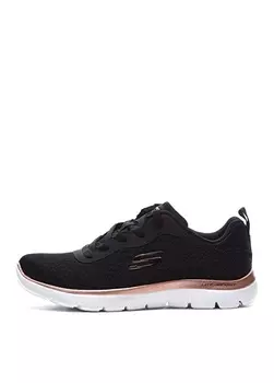 Черно-розовые женские повседневные кроссовки Skechers