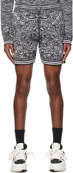 Черно-серые шорты-бандана AMIRI