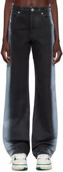 Черно-синие джинсы с градиентом Heron Preston