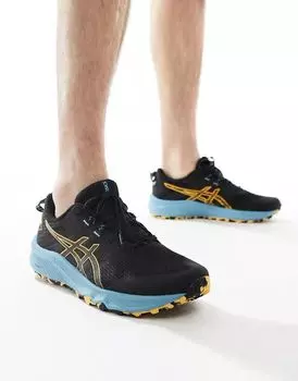 Черно-синие кроссовки для трейлраннинга Asics Trabuco Terra 2