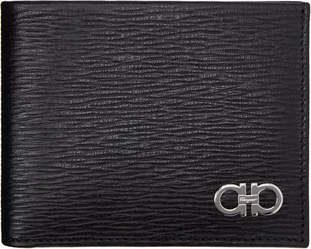 Черно-синий кошелек Revival Gancio Bifold Ferragamo