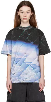 Черно-синяя футболка Ferris Eytys