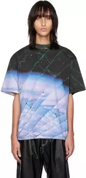 Черно-синяя футболка Ferris Eytys