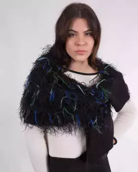 Черно-синяя шаль MR Complements