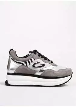 Черно-светло-серые женские замшевые кроссовки LOUISE 0170 Alberto Guardiani, черный/светло-серый