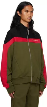 Черно-зеленая спортивная куртка в форме чаши SPENCER BADU