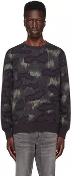 Черно-зеленая толстовка с камуфляжным принтом PS by Paul Smith