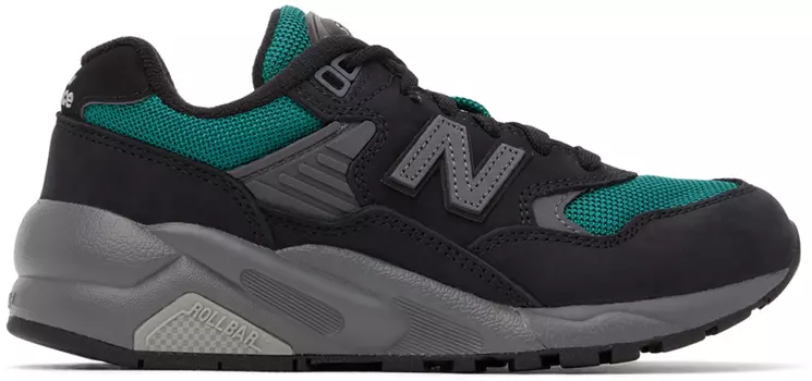Черно-зеленые кроссовки 580 New Balance