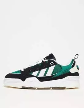 Черно-зеленые кроссовки adidas Originals ADI 2000
