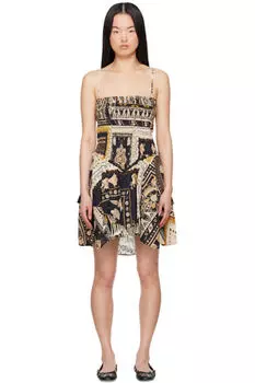 Черно-желтое мини-платье Anka Isabel Marant Etoile