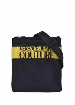 Черно-золотая мужская сумка-мессенджер 22X24x1 см 75YA4B96 Versace Jeans Couture, черный
