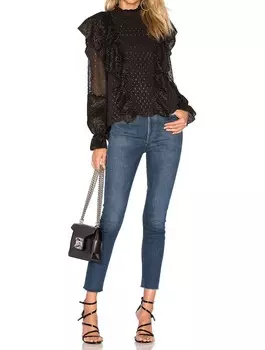 Черно-золотой топ Sienna Rachel Zoe