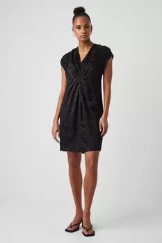 Черное атласное платье PF Aime Twist French Connection, черный