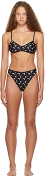 Черное бикини с принтом Marine Serre