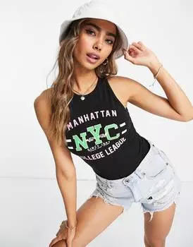 Черное боди Miss Selfridge Maryland