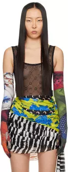 Черное боди Moongram Marine Serre