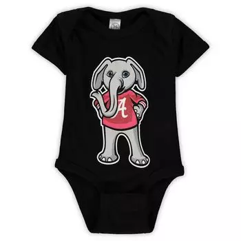 Черное боди с логотипом Infant Alabama Crimson Tide Big Team Unbranded