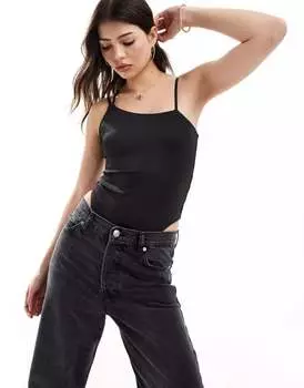 Черное боди с несколькими бретелями Tommy Jeans