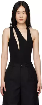 Черное боди с тремя бретельками Beaufille