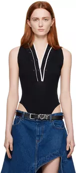 Черное боди с тройным вырезом Y/Project