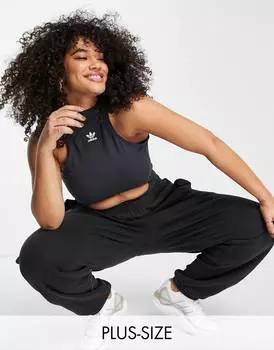 Черное боди с вырезами adidas Originals '80's Aerobic' Plus