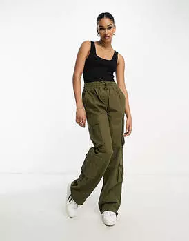 Черное боди в рубчик с овальным вырезом ASOS DESIGN Tall