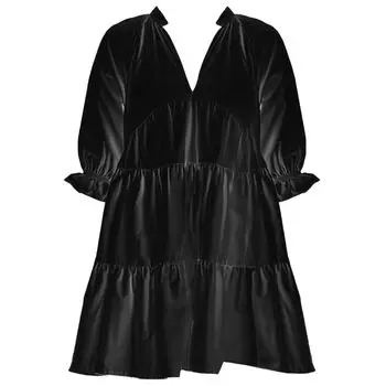 Черное хлопковое платье Pinko